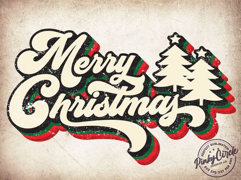 Christmas Giveaway Graphic, Marry Christmas Design, Retro Christmas Images, Retro Merry Christmas, Vintage Merry Christmas, Holiday Fonts, Christmas Download, Vintage Png, Merry Christmas Vintage