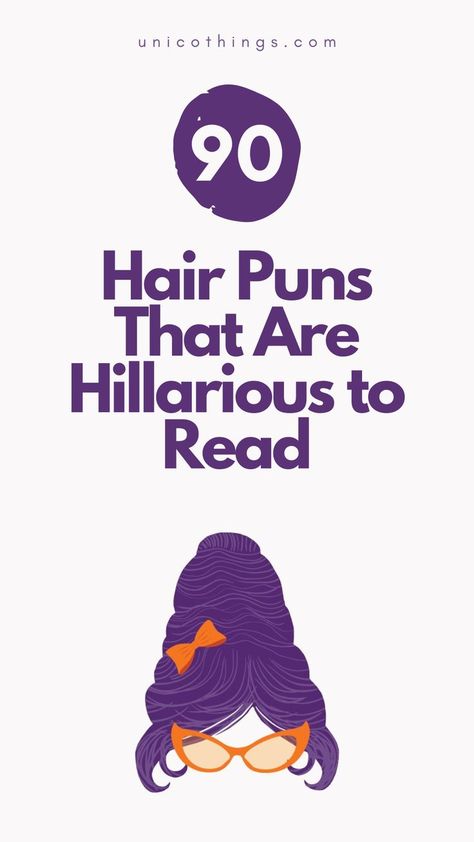 Unlock the stylish world of hair with these funny and hilarious hair puns that will make your friends 'hair'-split with laughter. 90 Hair, Hair Quotes Funny, Puns Funny, Witty Comebacks, Double Entendre, Hair Quotes, Split Hair, Funny Puns, Best Hair