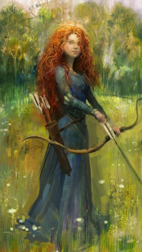 Brave Merida, Princess Merida, Disney Brave, Merida Brave, Images Disney, Bow And Arrow, Pinturas Disney, Disney Princess Art, Lilo Stitch