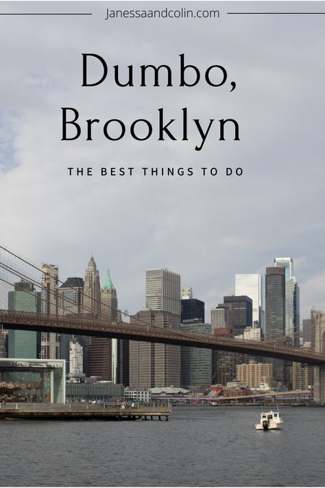 Dumbo, Brooklyn is filled historic architecture, Brooklyn Bridge views and coffee shops - check out our 8 favorite spots to explore! Brooklyn Dumbo, Dumbo Brooklyn, Fulton Street, Stone Street, Brooklyn Bridge Park, Manhattan Bridge, Downtown Manhattan, Brooklyn Heights, Rooftop Patio