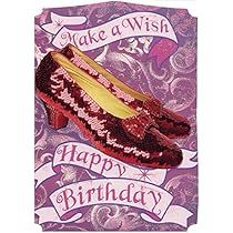 Happy Birthday Google, Wizard Of Oz Birthday, Purple Envelope, Anniversary Greetings, Vintage Birthday Cards, Ruby Slippers, Paper House, Birthday Cards For Her, Wicked Witch