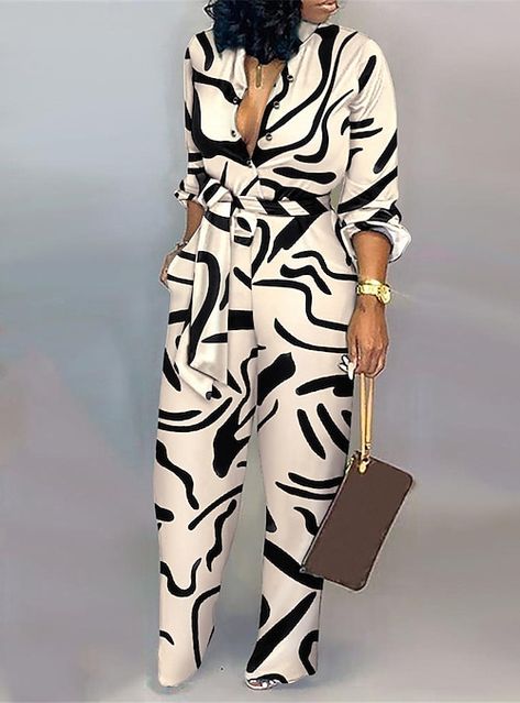 Irish Dresses, Open Collar Shirt, Cruise Fashion, Jumpsuit Fitted, Jumpsuit Casual, Belted Jumpsuit, Belt Jumpsuit, Print Jumpsuit, Casual Rompers