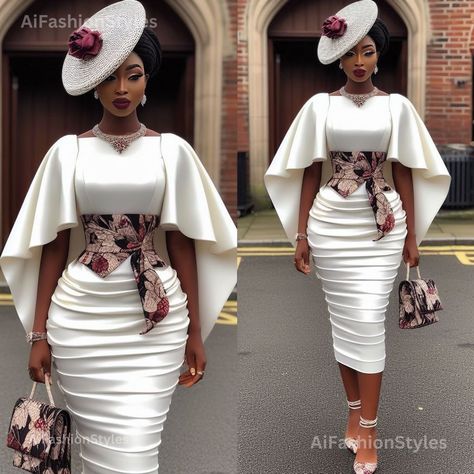 Dress To Wear To A Wedding, How To Style A White Dress, High Tea Outfits For Women, Stylish Designer Dresses, African Prom Dresses Ankara, Casual Cute Outfits, All White Outfits, Stylish Gowns, Simple Dress Styles