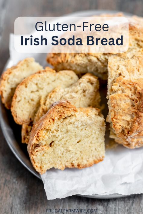 Soda Bread Without Buttermilk, Gluten Free Soda Bread, Gluten Free Irish Soda Bread, Easy Irish Soda Bread, Soda Bread Recipe, No Yeast Bread, Irish Soda Bread Recipe, Farm Wife, Gf Bread