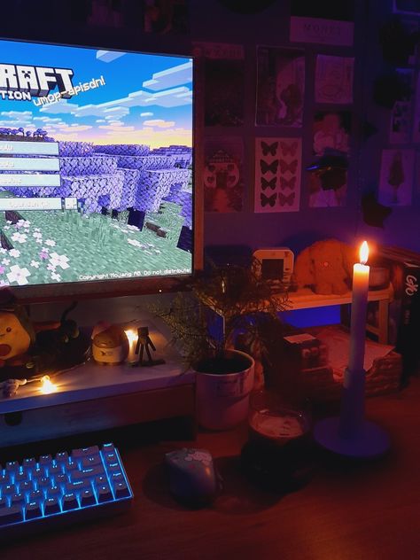 #minecraft #game #videogame #gaming #setup #gamingsetup #playminecraft #aesthetic Garrison Abbey, Relaxation Video, Nerd Aesthetic, Relaxing Gif, Minecraft Games, Vision Board Pictures, Xbox Game, Computer Game, How To Play Minecraft