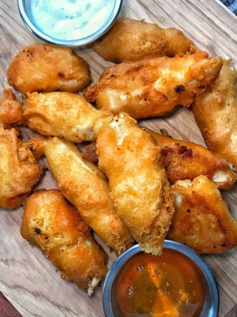 Pancake Battered Chicken Tenders - The Tipsy Housewife Pancake Batter Chicken, Battered Chicken Tenders, Chicken Tenders Crispy, Batter For Chicken Tenders, Battered Chicken, Chicken Batter, Hearty Snacks, Feed Bag, Chicken Recipies