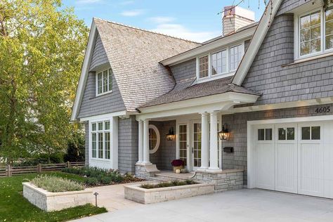 Shingle House Exterior, Shingle Style Architecture, Asymmetrical Balance, Rustic Lake Houses, Shingle House, Shingle Style Homes, Shingle Siding, Shingle Exterior, Lakefront Homes