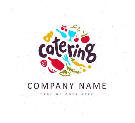 Logos, Catering Logo Ideas, Healthy Catering, Food Company Logo, Pizza Catering, Food Logos, Healthy Food Logo, Logo Garden, Catering Logo