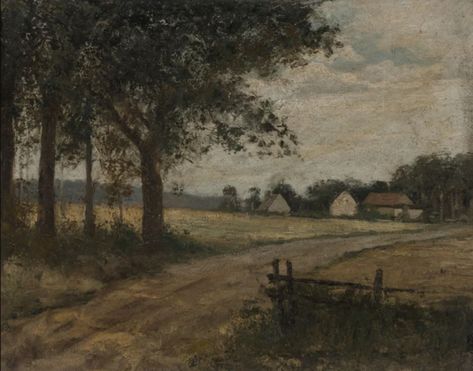 Landscape painting Vintage Inspired Art, Vintage European, Paper Artist, Visual Artwork, Country Road, Surface Textures, Framed Tv, Art Paper, Online Art