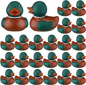 PullCrease 24 Pcs Mallard Rubber Duck 2 Inch Duck Bath Toy Floating Rubber Ducky Adorable Rubber Duck Party Supplies for Ducky Birthday Party Gift Nature Birds Lovers Duck Hunting Decoration Mallard Duck Birthday Party, Duck Hunting Baby Shower Ideas, Duck Themed Baby Shower Ideas, Mallard Duck Party, Duck Hunting Birthday Party, Duck Hunting Decorations, Hunting Baby Shower Ideas, One Lucky Duck Birthday Party, Ducky Birthday Party