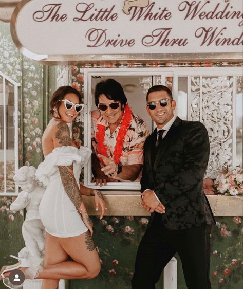 Fun Vegas Wedding Dress, Trashy Vegas Wedding, Vegas Courthouse Wedding, Elopement Ideas Vegas, Las Vegas Elopement Dresses, Las Vegas Elopement Aesthetic, Vegas Vow Renewal Ideas, Elvis Wedding Vegas, Elope Vegas