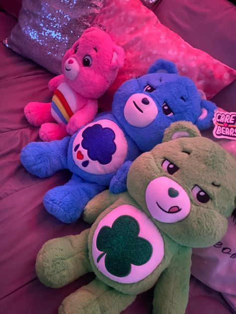 Fluffy Stuffed Animals, Care Bears Plush, Care Bear Birthday, Lilo And Stitch Quotes, Pink Teddy Bear, Care Bear, Care Bears, Bear Plush, Cute Stuffed Animals