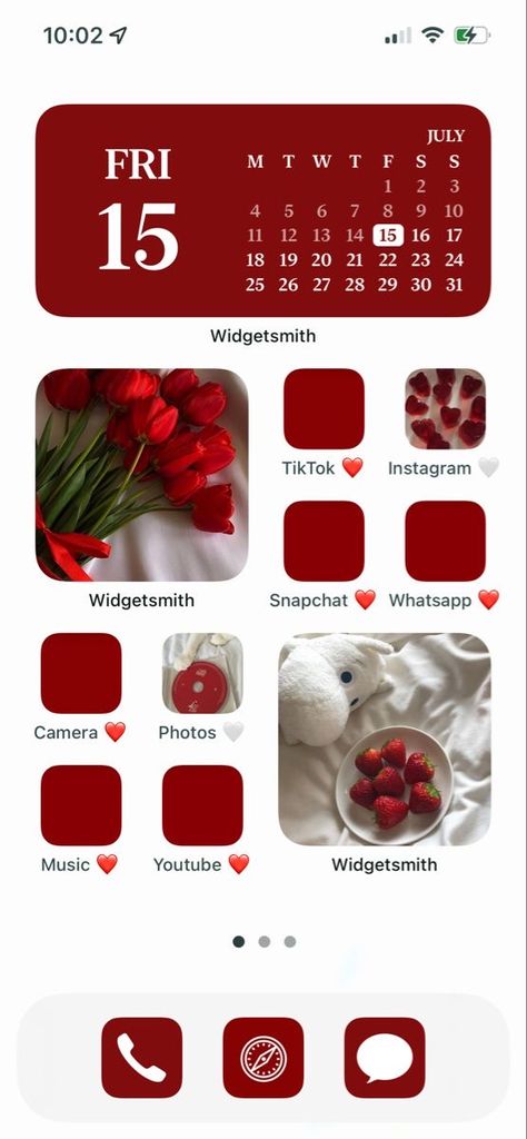 Red Widget Aesthetic Soft, Red And White Ios 16, Ios 16 Red Widgets, Red Ios Homescreen Ideas, Red And White Widget Aesthetic, Red And White Long Widget, Ios 16 Wallpaper Red And White, Red Soft Aesthetic Wallpaper, White And Red Lockscreen