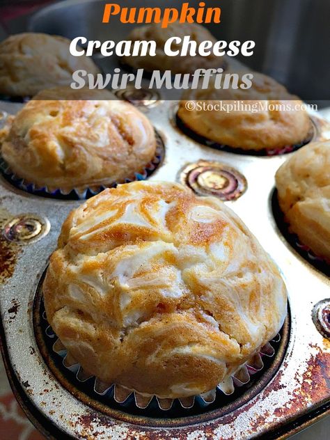 Pumpkin Cream Cheese Swirl Muffins recipe is a must try treat this Fall season! Pumpkin Cream Cheese Swirl Muffins Recipe, Cream Cheese Swirl Muffins, Swirl Muffins, Thanksgiving Goodies, Pumpkin Rolls, Pumpkin Food, Cream Cheese Swirl, Pumpkin Cream Cheese Muffins, Pumpkin Cream Cheese