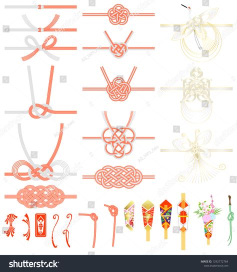 Japanese Jewelry Design, Japanese Necklace Traditional, Mizuhiki Tutorial, Japanese Crafts Traditional, Japanese Culture Traditional, Mizuhiki Knot, Japanese Jewellery, Rope Tattoo, Japanese Ornaments