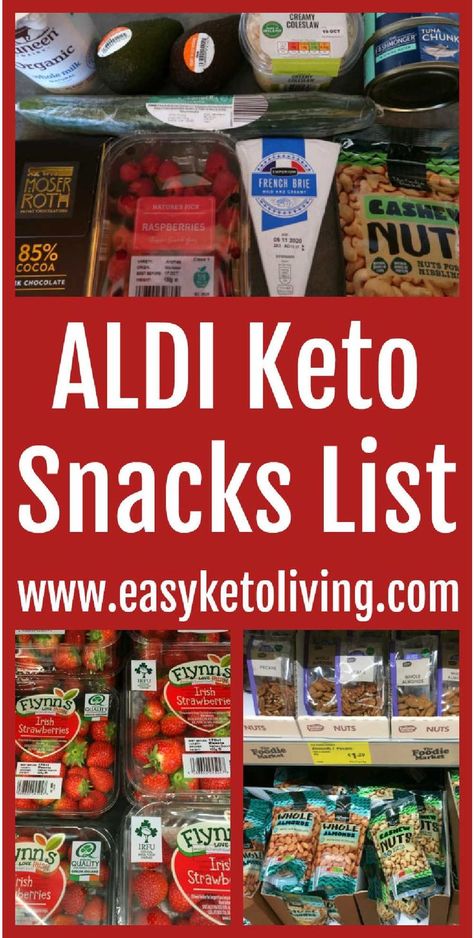 ALDI Keto Snacks List – low carb friendly store bought snack foods for on the go – shopping list for budget friendly ALDI – with video. Keto Shopping List Uk, Keto Snacks List, Keto 2023, Keto Snacks To Buy, Low Carb Shopping List, Calories Food, Store Bought Snack, Keto Snacks Easy, Good Keto Snacks