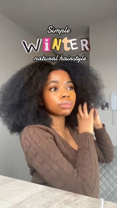 Simple Winter Natural Hairstyle Twist Natural Hair Short, Awkward Length 4c Hairstyles, Winter Natural Hairstyles, Crochet Turban, Quick Natural Hair Styles, Natural Hairstyle, Cute Curly Hairstyles, 4c Natural Hair, Pelo Afro