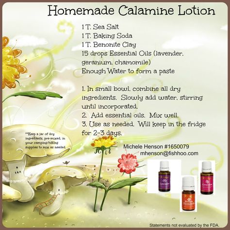 Homemade Calamine Lotion Perfect for the Summertime bug bites! http://WonderlandofEssentialOils.weebly.com Homemade Calamine Lotion, Bug Bites Remedies, Calamine Lotion, Bug Bite, Bath Recipes, Essential Oil Mixes, Diy Spa, Bug Bites, Young Living Oils