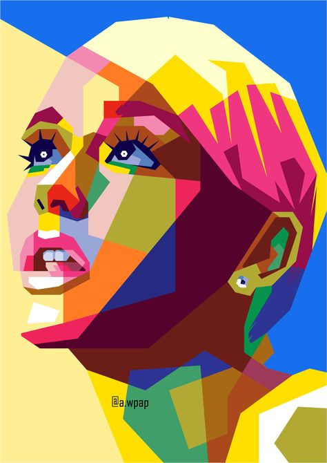 Cartoon Portrait Digital Art, Illustration Pop Art, Portrait Digital Art, Wpap Pop Art, Wpap Art, Tableau Pop Art, Pop Art Drawing, Pop Art Illustration, Pop Art Portraits