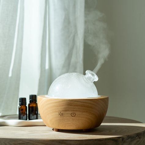 Essential Oil Diffusers Collection | Aromatherapy By Kumi – Kumi Oils Essential Oil Diffuser Aesthetic, Glass Oil Diffuser, Space Watch, Essential Oil Case, Aesthetic Natural, Orange Dream, Light Feature, Lemon Eucalyptus, Church Nursery