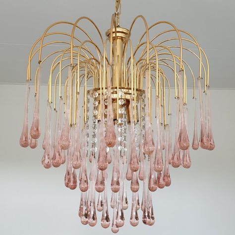 Chandelier Glass, Strawberry Champagne, Murano Glass Chandelier, Cheap Decor, Glass Chandelier, My New Room, Dream Home Design, Crystal Chandelier, Murano Glass