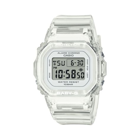 BGD-565US-7 | CASIO Baby G Watch, Transparent Watch, Jam Alarm, Casio Digital, Transparent Resin, Elapsed Time, Countdown Timer, Baby G, Casual Watches