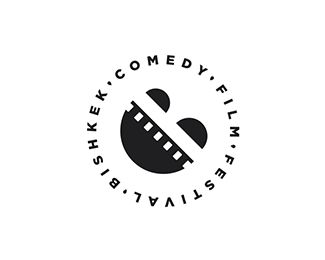 Bishkek Comedy Film Festival Film Club Logo, Comedy Logo Design, Comedy Logo, Film Festival Logo, Film Graphics, Theatre Logo, Festival Branding, Film Club, Festival Logo