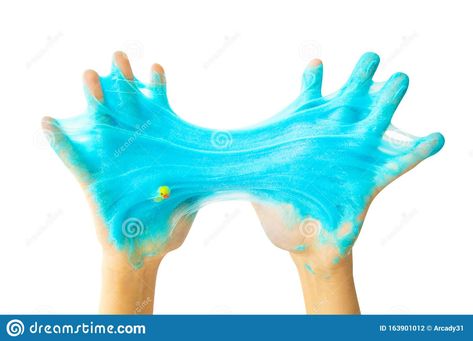 Child hands with slime stock photo. Image of knead, messy - 163901012