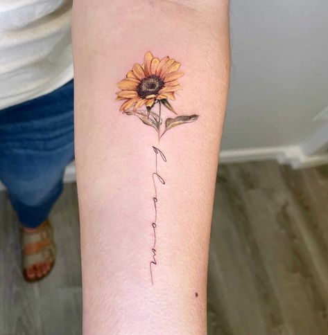 Heartbeat Tattoo With Name, Sunflower Tattoo Meaning, Heart Tattoos With Names, Small Wave Tattoo, Flower Tattoo Meanings, Bestie Tattoo, Skeleton Hand Tattoo, Waves Tattoo, Tattoo Meaning