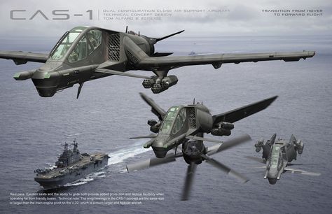 CAS-1 Dual Configuration Close Air Support Platform by Tom Alfaro via http://conceptships.blogspot.com/ A 10 Warthog, Close Air Support, Drones Concept, Sci Fi Ships, Concept Ships, Futuristic Cars, Aircraft Design, Vehicle Design, Armored Vehicles