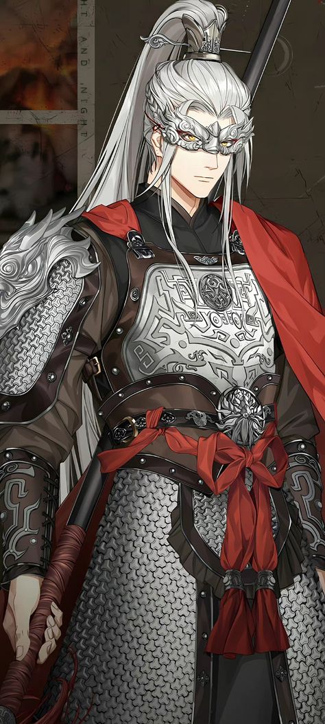 Wuxia Character Design, Ancient Chinese Characters, Chinese Armor, Chinese Warrior, Oc Art, Samurai Art, Chinese Characters, Armor Concept, Art Appreciation