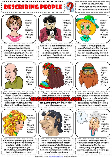 Describing People Physical Appearance ESL Worksheet Appearance Worksheet, Descriptions Of People, Describing People, English Teacher Resources, Describing Characters, English Teaching Materials, English Exercises, Physical Appearance, English Vocab