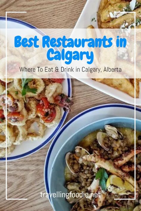 Where To Eat & Drink in Calgary, Alberta: A comprehensive food guide on the best restaurants and places to eat & drink in Calgary including The Lake House, Calcutta Cricket Club, Bridgette Bar, Una Pizza, Native Tongues Taqueria, Shiki Menya and more. Check out the Calgary food guide on Travelling Foodie. #travellingfoodie #calgary #canada #foodie Places To Eat In Calgary, Where To Eat In Calgary, Best Restaurants In Calgary, Native Tongues, Calgary Restaurants, Best Mexican Restaurants, Canada Trip, Canada Food, Asian Street Food