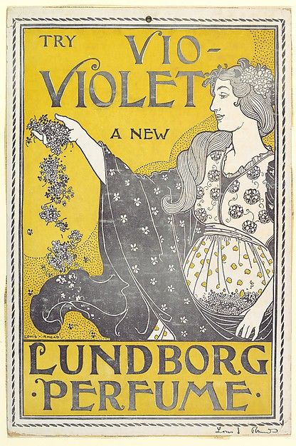 By Louis John Rhead (American, born England, 1857–1926) Illustration Art Nouveau, French Wall Art, Art Nouveau Illustration, Art Nouveau Poster, Vintage Blog, French Poster, Vintage Perfume, Inspiration Art, French Art