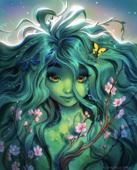 Mother Nature Fantasia 2000, Sprite Fairy Aesthetic, Spring Sprite Fantasia 2000, Spring Goddess Art, Mother Nature Art, Fantasia Art, Nature Fairy, Fantasia Disney, Arte Fantasy