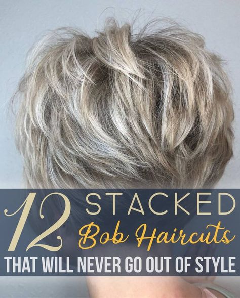 12 Stacked Bob Haircuts That Will Never Go Out of Style Blonde Hair, Layered Haircuts, Bob Haircuts, Stacked Bob Haircuts, Stacked Bob, Polenta, Medium Hair, Out Of Style, Go Out