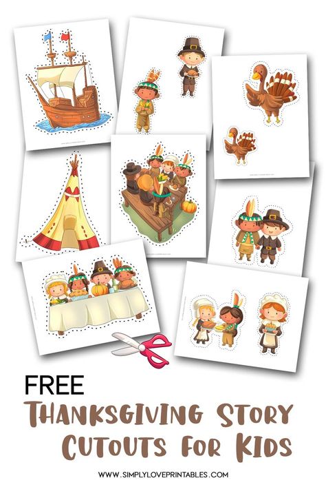 The First Thanksgiving Story, Thanksgiving Story For Kids, Holiday Activity For Kids, Picture Story For Kids, Thanksgiving Puzzle, Thanksgiving Story, Mini Flip Book, Love Printables, Fun Holiday Games