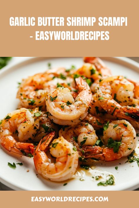 Garlic Butter Shrimp Scampi is a quick and easy shrimp recipe that’s perfect for a light meal or a delicious appetizer, that will be ready in 10 minutes! Best Shrimp Scampi Recipe, Garlic Butter Shrimp Scampi, Buttered Shrimp Recipe, Easy Shrimp Scampi, Shrimp Scampi Recipe, Italian Dinner Recipes, Juicy Shrimp, Scampi Recipe, Garlic Butter Shrimp