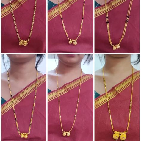 Long Chain Mangalsutra Designs, Mini Ganthan Design Gold, Maharashtrian Mangalsutra Designs, Mangalsutra Chain Designs, Maharashtrian Mangalsutra, Ganthan Design, Mini Mangalsutra, Long Mangalsutra Designs Gold, Long Mangalsutra