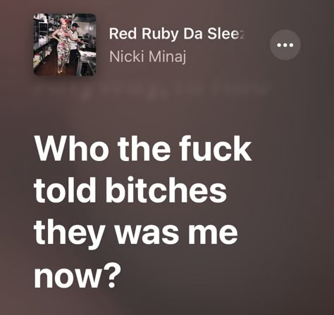 Nicki Minaj Twitter Quotes, Nicki Minaj Spotify Lyrics, Nicki Minaj Quotes Lyrics Songs, Nicki Lyrics, Cap Pics, 2025 Mindset, Nicki Concert, Nicki Minaj Songs, Nicki Minaj Lyrics