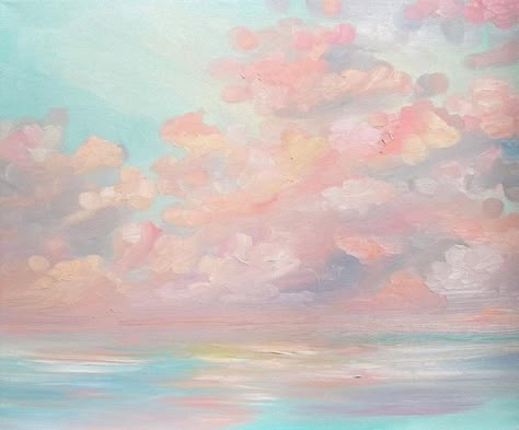 Pastel Paintings Aesthetic, Pastel Artist Aesthetic, Pink And Blue Sky Painting, Pastel Cover Photo, Dreamy Pastel Aesthetic, Pastel Clouds Painting, Pastel Landscape Background, Pastel Core Aesthetic, Pastel Pink And Blue Aesthetic