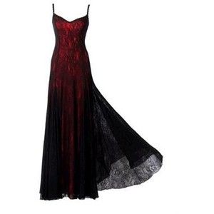 Victorian Style Michal Negrin Red, Black Dress with Spaghetti Strap and Laces Red And Black Dress, Baju Kahwin, Michal Negrin, Evening Dress Floor Length, Rock Chic, Lace Evening Dresses, Prom Dresses Lace, Gorgeous Gowns, Mode Vintage