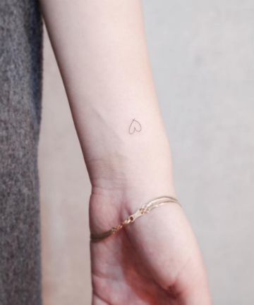 Fine Line Heart Tattoo, Tiny Heart Tattoo, Fine Line Tattoo Designs, Line Tattoo Designs, Hopeless Love, Happiness Tattoo, Tiny Heart Tattoos, Best Acne Products, Fine Line Tattoo