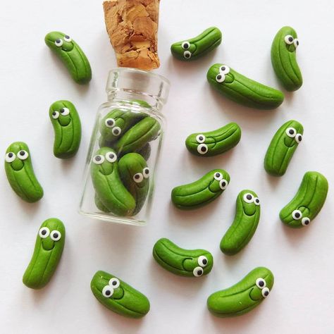 Gherkins Earrings, Pickles Earrings, Cucumber Earrings, Pickles in Jar Jewelry, Emo Vial Food Earrings, Kitchen Appliances, Green Earrings, - Etsy Patchwork, Tiny Jar Earrings, Polymer Clay Charms Easy, Clay Inspiration Easy, Polymer Clay Pickle, Fun Polymer Clay Ideas, Polymer Food Earrings, Funny Polymer Clay Earrings, Functional Polymer Clay Ideas