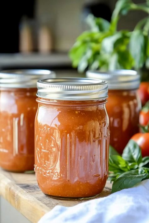 Discover the joy of homemade tomato soup with this easy canning recipe. Enjoy the taste of fresh tomatoes all year round by preserving your own flavorful soup. Learn how to can tomato soup at home and stock up your pantry with delicious comfort food. Whether you're a canning pro or just starting out, this recipe is simple to follow and perfect for beginners. Give the gift of good taste by sharing your homemade canned tomato soup with family and friends. Pressure Canning Tomato Soup, Canned Tomatoes Soup, How To Can Tomato Soup, Tomato Soup To Can, Tomato Soup Recipe For Canning, Tomato Basil Soup Canning Recipe, Tomato Soup Recipe With Fresh Tomatoes, Canned Tomato Soup Recipes, Tomato Soup For Canning