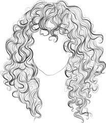 Hair Outline, 2024 Hairstyles, Hair Vector, Ultra Beauty, Drawing Hair Tutorial, Animal Rabbit, Curls Hair, Drawing Hair, Drawing Face