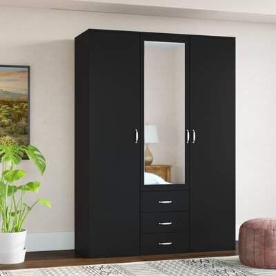 Cloth Wardrobe Design, Clothing Cupboard Ideas, Black Wardrobe Design, Two Door Wardrobe Design, Trending Wardrobe Design, Black Wardrobe Bedroom, Three Door Wardrobe Design, Wooden Wardrobe Design Bedroom, Wardrobes For Bedrooms