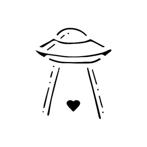 Ufo Tattoo Design, Ufo Drawing, Ufo Tattoo, Inkbox Tattoo, Alien Tattoo, Flying Saucer, Mini Drawings, Cute Little Drawings, Tattoo Stencils