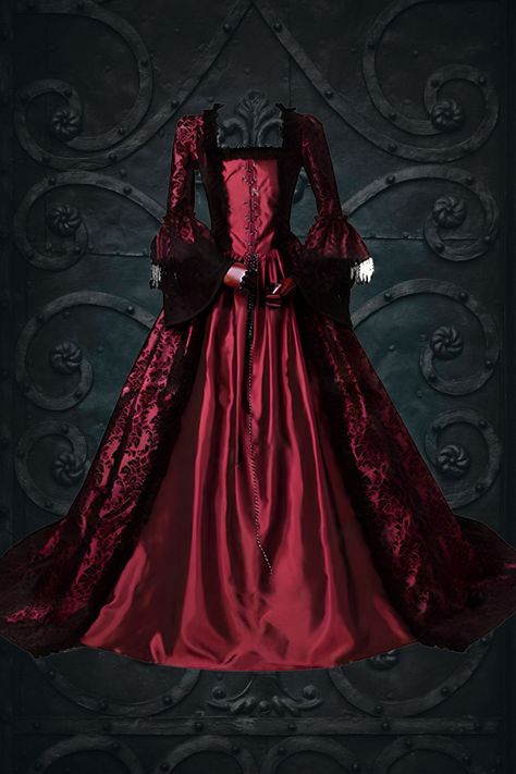 Women's Goth Fantasy Dress Rococo Ball Gown Printing Long Gothic Victorian Dress Ren Faire Gothic Gown Victorian Era, Ball Gown Victorian, Victorian Masquerade, Victorian Closet, Ball Gowns Victorian, Theme Costumes, Gown Victorian, Gothic Victorian Dresses, Gothic Gowns