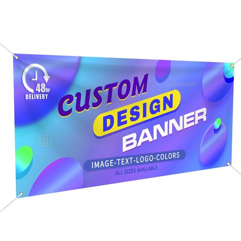 PRICES MAY VARY. [PERSONAL CUSTOMIZATION]-We offer our vinyl banner an easy customization service. Upload your image, add text, select your options and done!You can also customize your picture logo and text on the banner. [HIGH QUALITY MATERIAL]-Custom banner is made of durable and reusable high quality polyester fabric that is tear-resistant, anti-UV and fade resistant, so you can hang it indoor or outdoor and It can be folded for convenient storage, also easy to carry. Long-term use will not d Home Weddings, School Supply Store, Custom Banner, Vinyl Banner, Banner Images, Sign Display, Picture Logo, Vinyl Fabric, Business Promotion